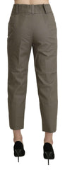 BENCIVENGA Gray High Waist Cropped Dress Trouser Pants -   -  BENCIVENGA.