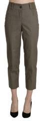 BENCIVENGA Gray High Waist Cropped Dress Trouser Pants -   -  BENCIVENGA.