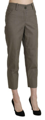 BENCIVENGA Gray High Waist Cropped Dress Trouser Pants -   -  BENCIVENGA.