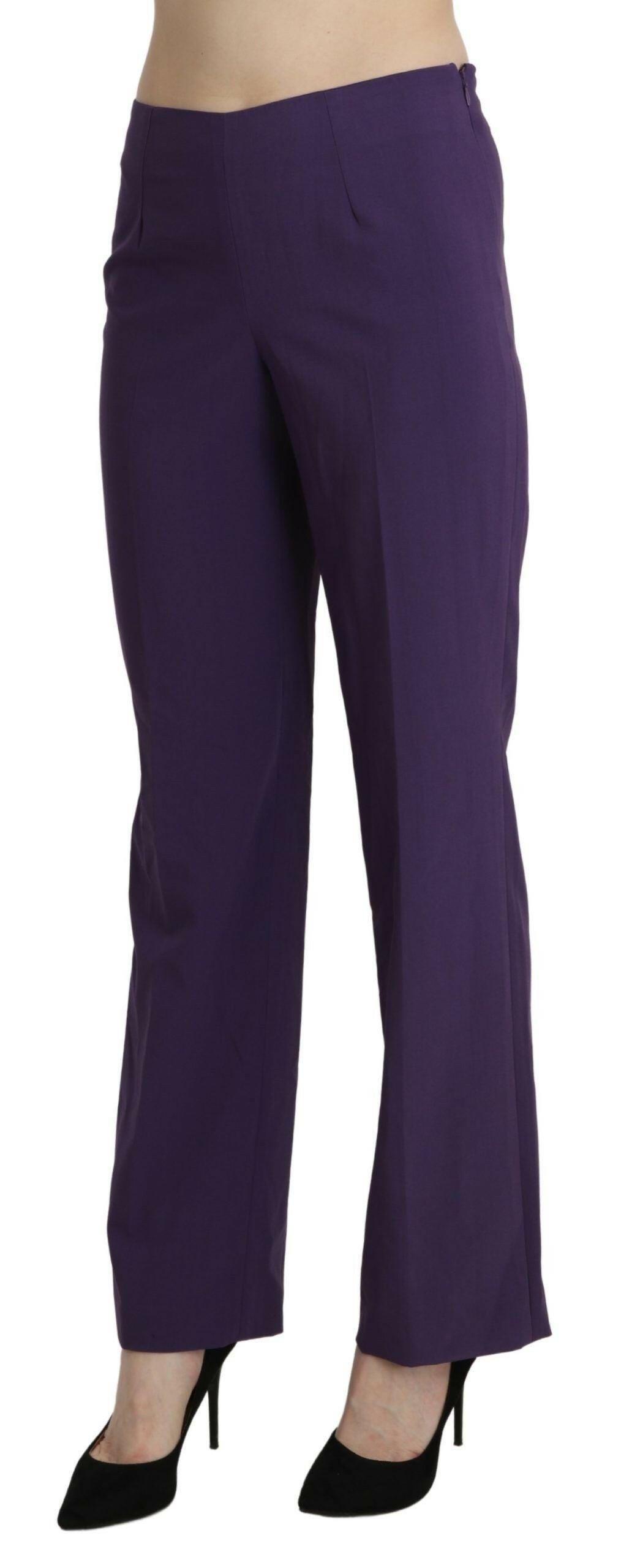 BENCIVENGA Purple High Waist Straight Dress Trouser Pants -   -  BENCIVENGA.