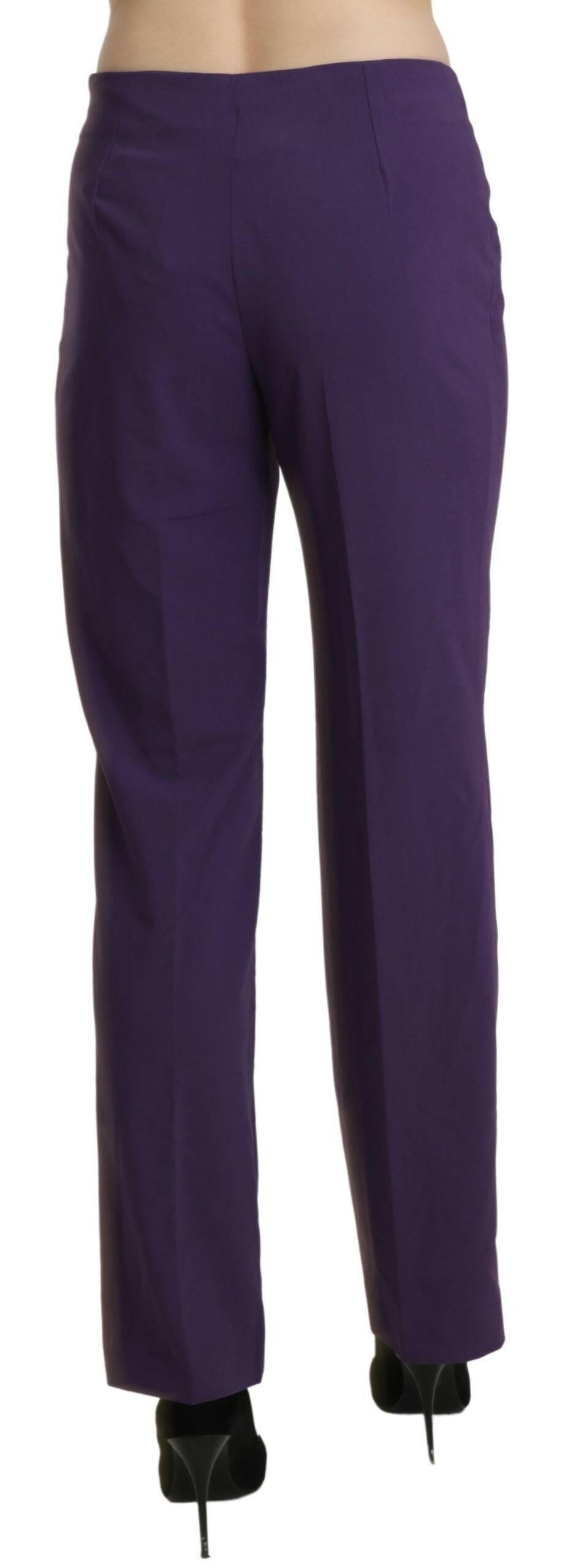 BENCIVENGA Purple High Waist Straight Dress Trouser Pants -   -  BENCIVENGA.