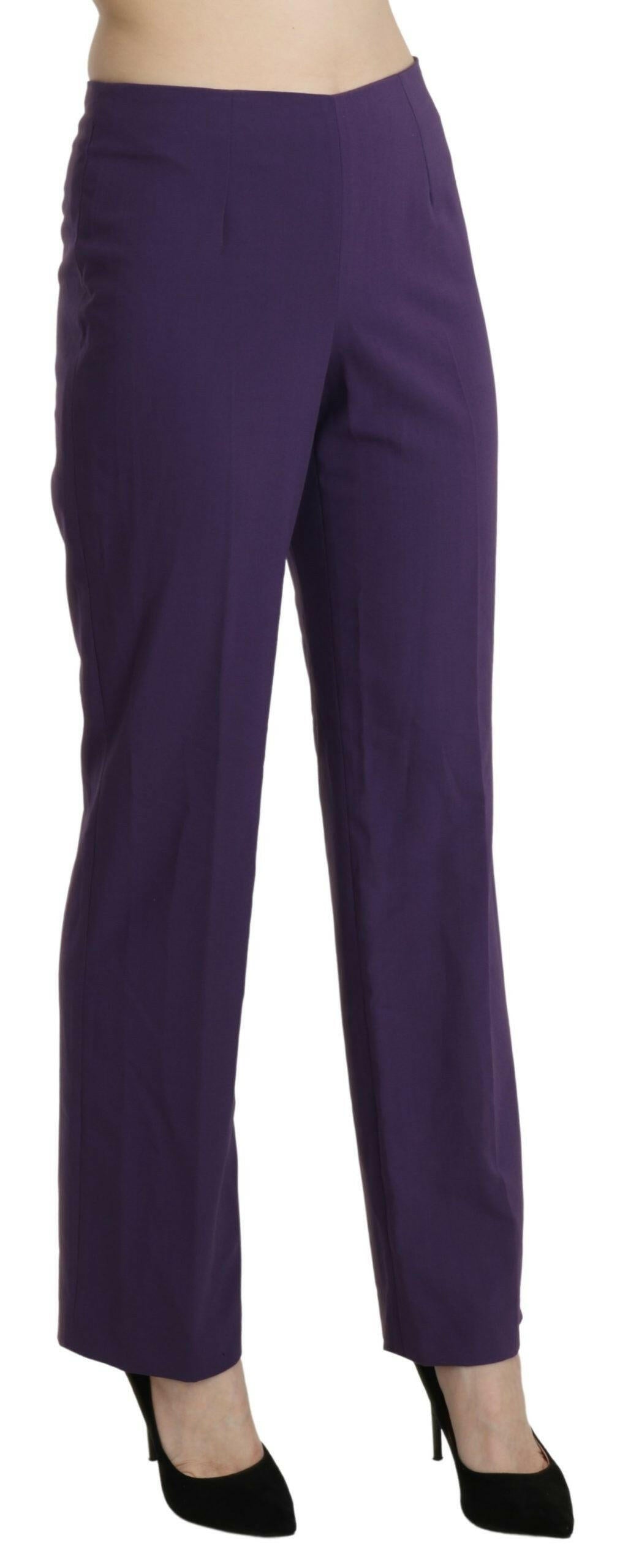 BENCIVENGA Purple High Waist Straight Dress Trouser Pants -   -  BENCIVENGA.