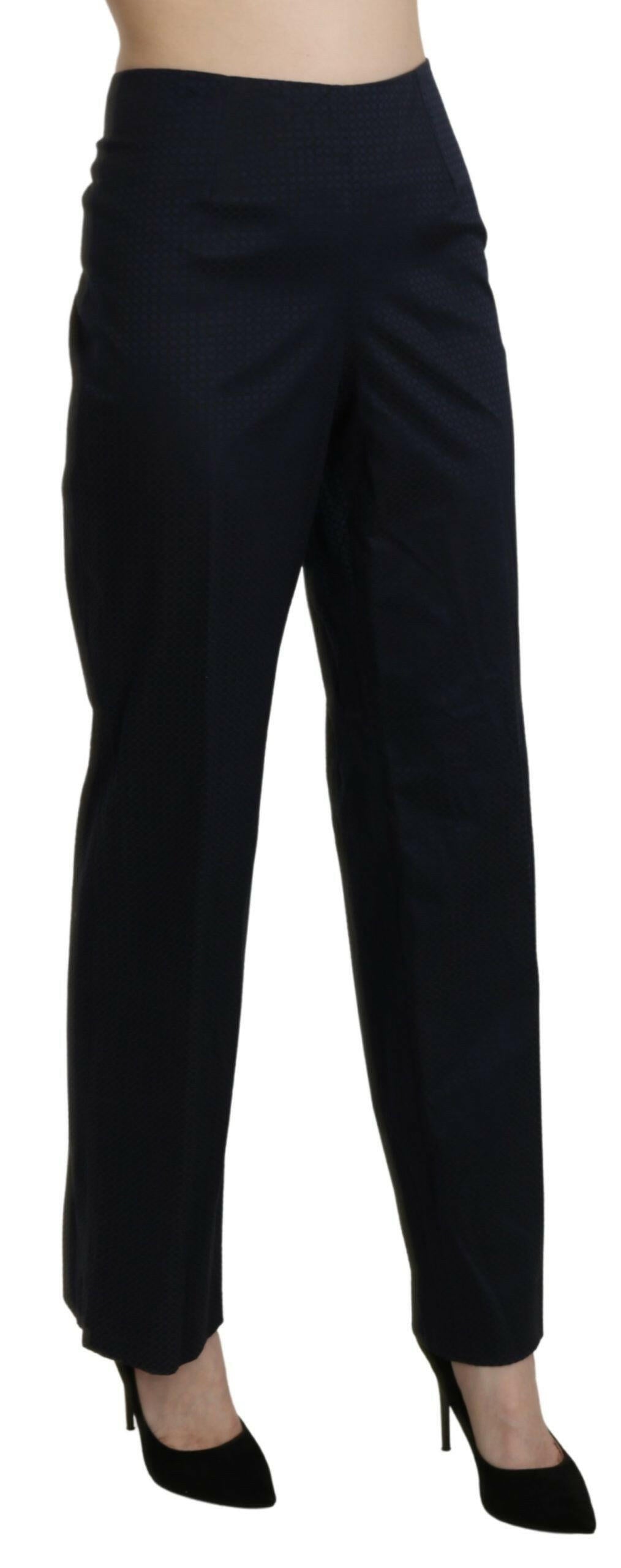 BENCIVENGA Navy Blue High Waist Straight Dress Trouser Pants -   -  BENCIVENGA.