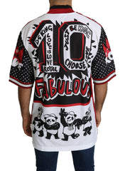 Dolce & Gabbana White King Panda Top Polyester Mens T-shirt -   -  Dolce & Gabbana.