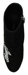 Dolce & Gabbana Black Suede L'Amore E'Bellezza Boots Shoes -   -  Dolce & Gabbana.