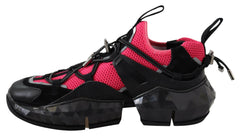 Jimmy Choo Electric Elegance Leather Mesh Sneakers -   -  Jimmy Choo.