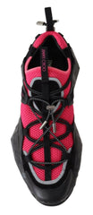 Jimmy Choo Electric Elegance Leather Mesh Sneakers -   -  Jimmy Choo.
