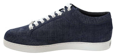 Jimmy Choo Chic Slip-On Blue Denim Suede Sneakers -   -  Jimmy Choo.