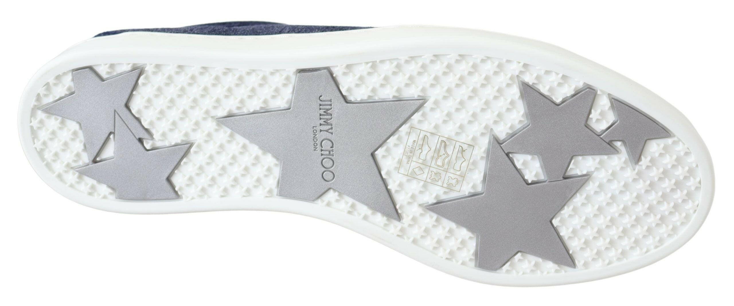 Jimmy Choo Chic Slip-On Blue Denim Suede Sneakers -   -  Jimmy Choo.