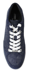 Jimmy Choo Chic Slip-On Blue Denim Suede Sneakers -   -  Jimmy Choo.