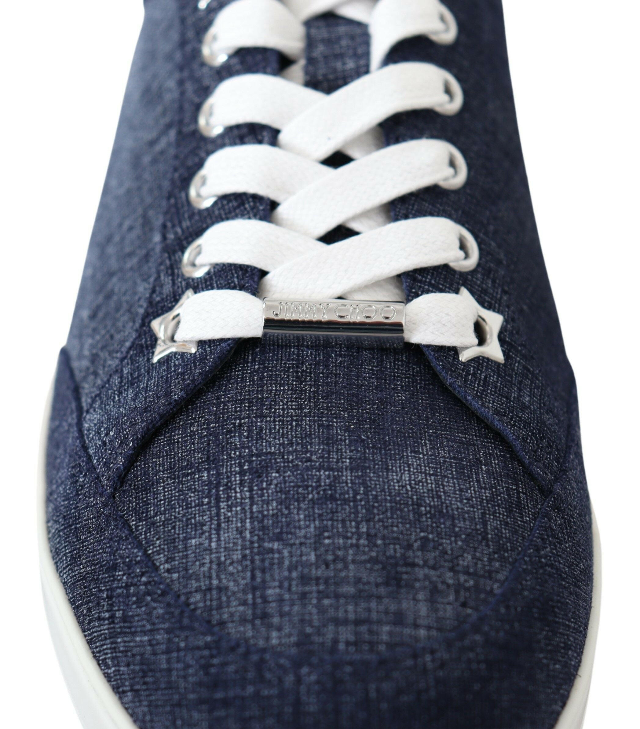 Jimmy Choo Chic Slip-On Blue Denim Suede Sneakers -   -  Jimmy Choo.