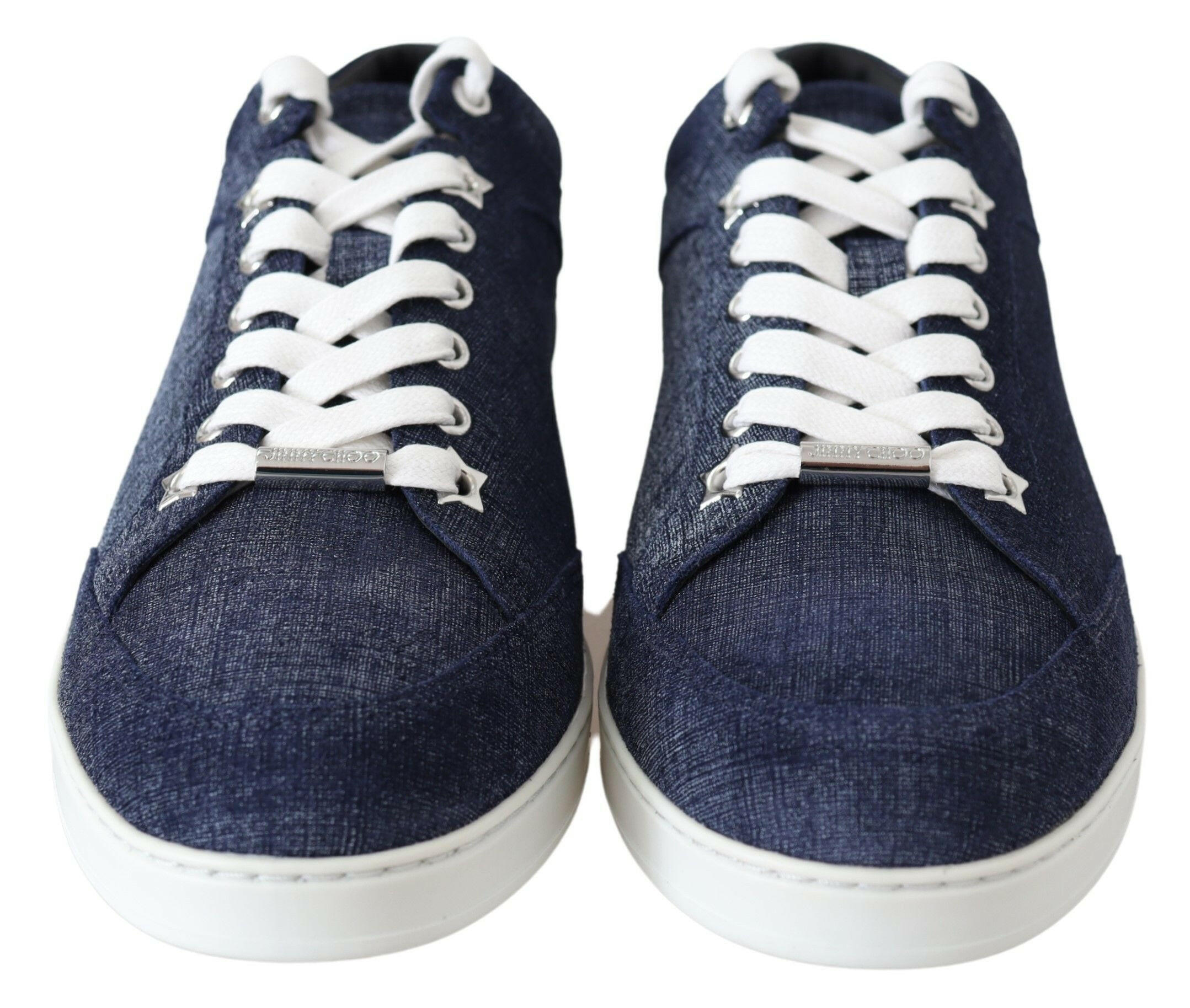 Jimmy Choo Chic Slip-On Blue Denim Suede Sneakers -   -  Jimmy Choo.