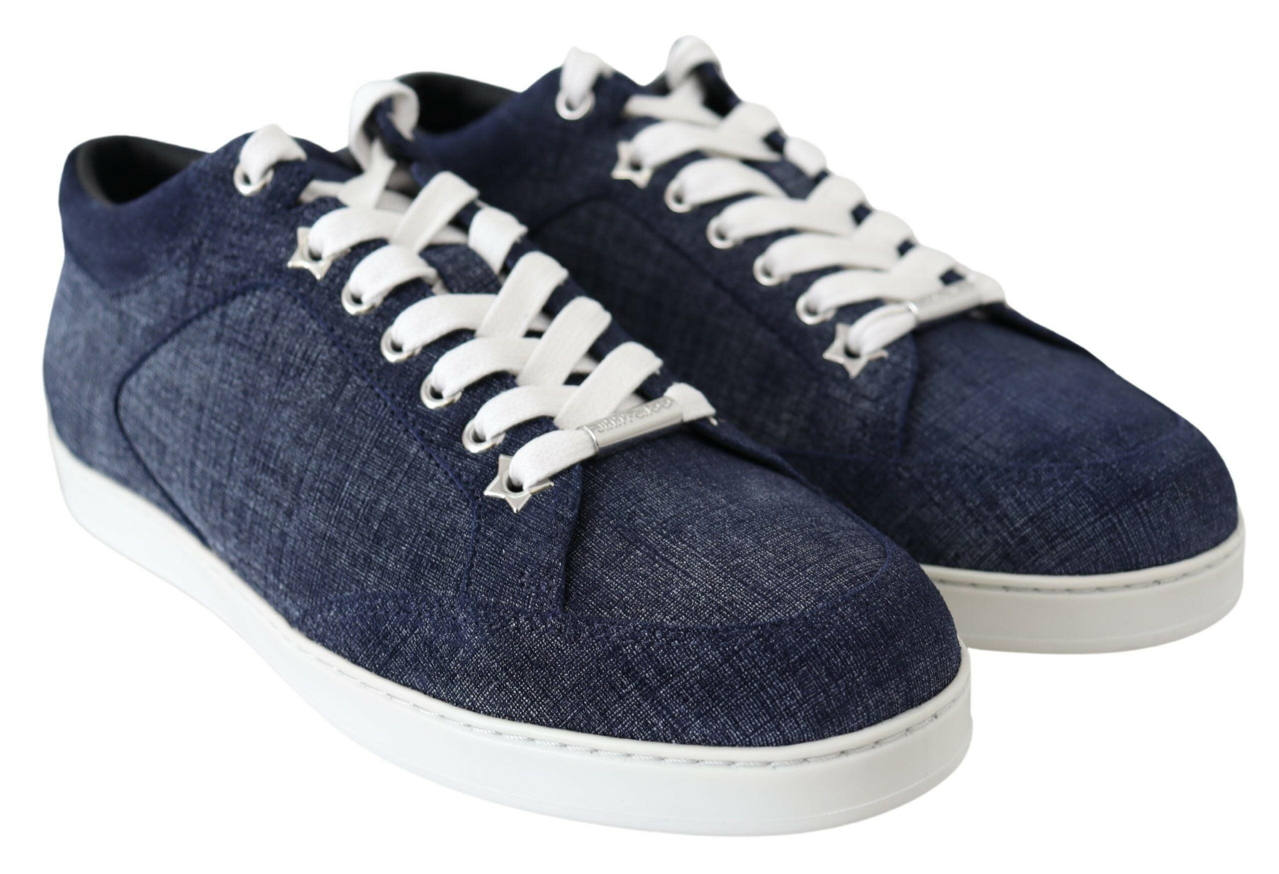 Jimmy Choo Chic Slip-On Blue Denim Suede Sneakers -   -  Jimmy Choo.