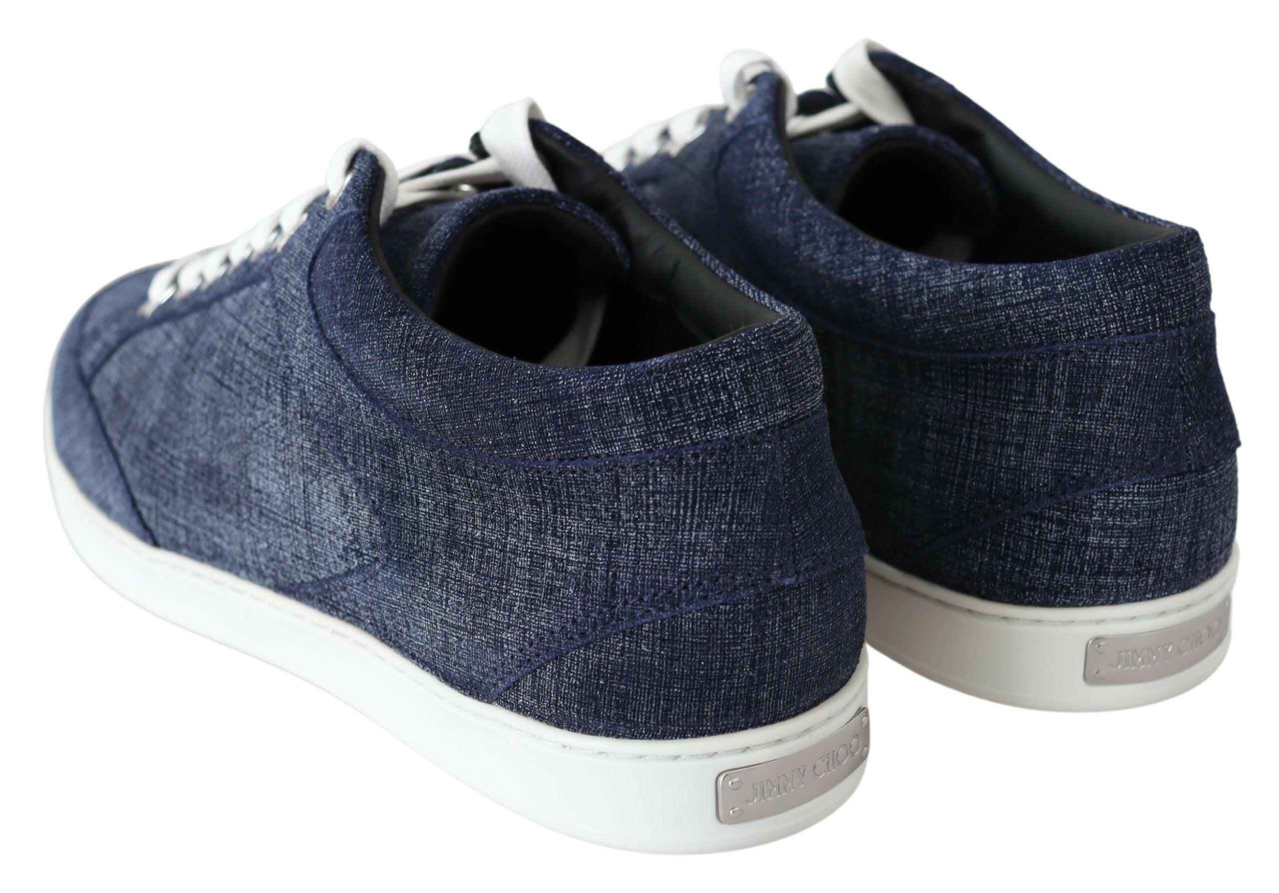 Jimmy Choo Chic Slip-On Blue Denim Suede Sneakers -   -  Jimmy Choo.
