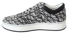 Jimmy Choo Glittering Slip-On Sneakers - Silver and Black -   -  Jimmy Choo.