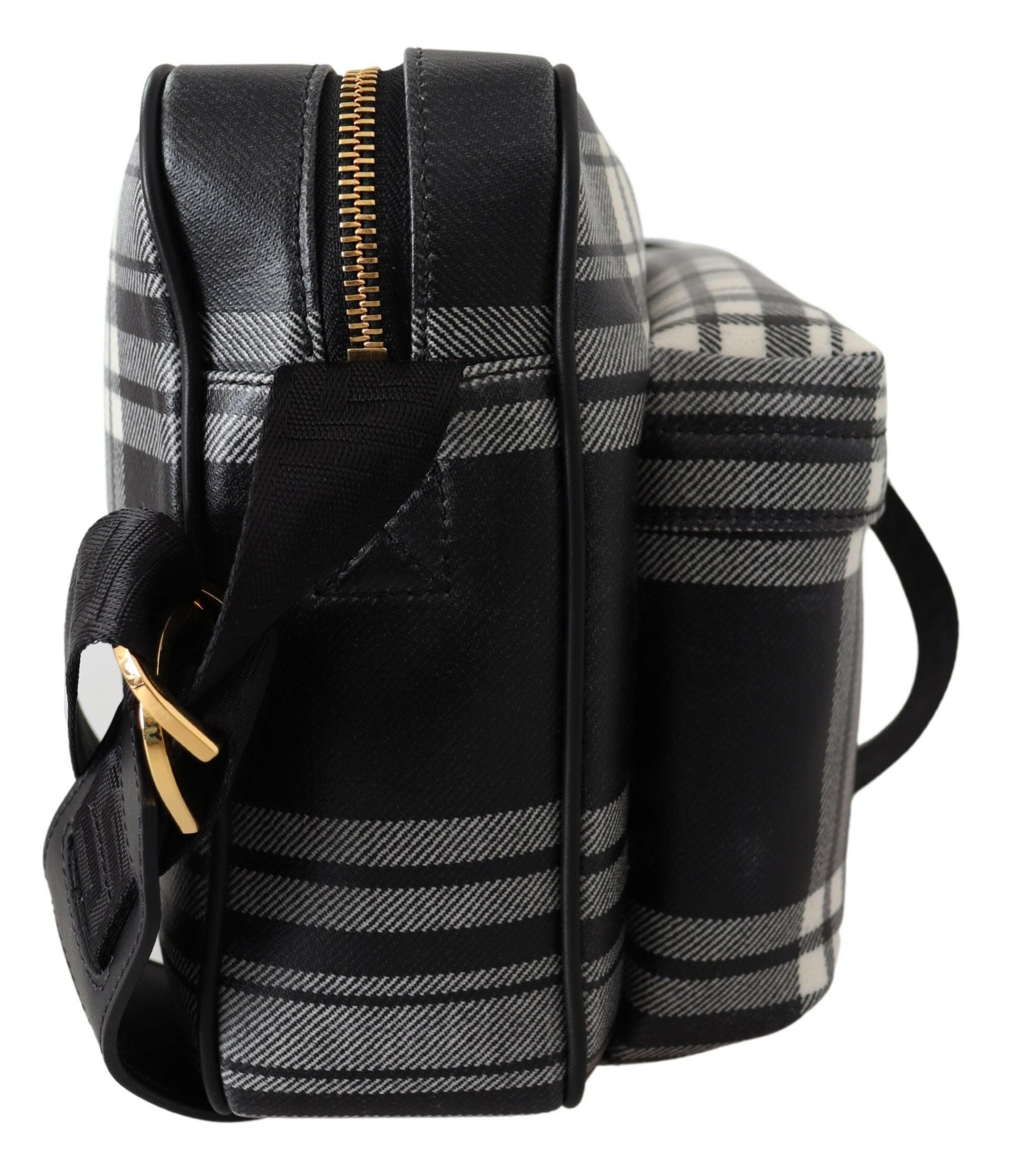 Versace Elegant Grey Leather Crossbody Bag -  Cross Body Bag for Men -  Versace.