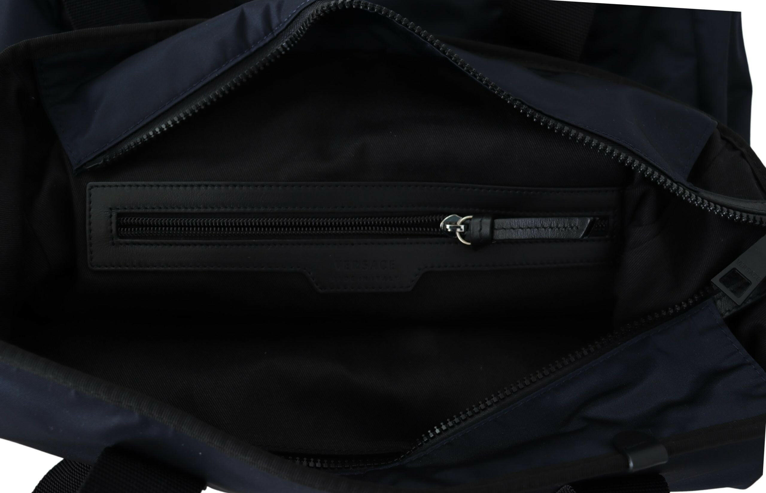 Versace Elegant Blue Nylon Tote Bag -  Tote Bag for Men -  Versace.