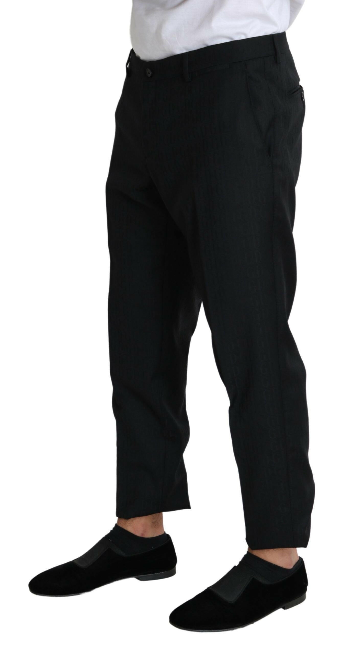Dolce & Gabbana Black Wool Skinny Cropped Trouser Dress -   -  Dolce & Gabbana.