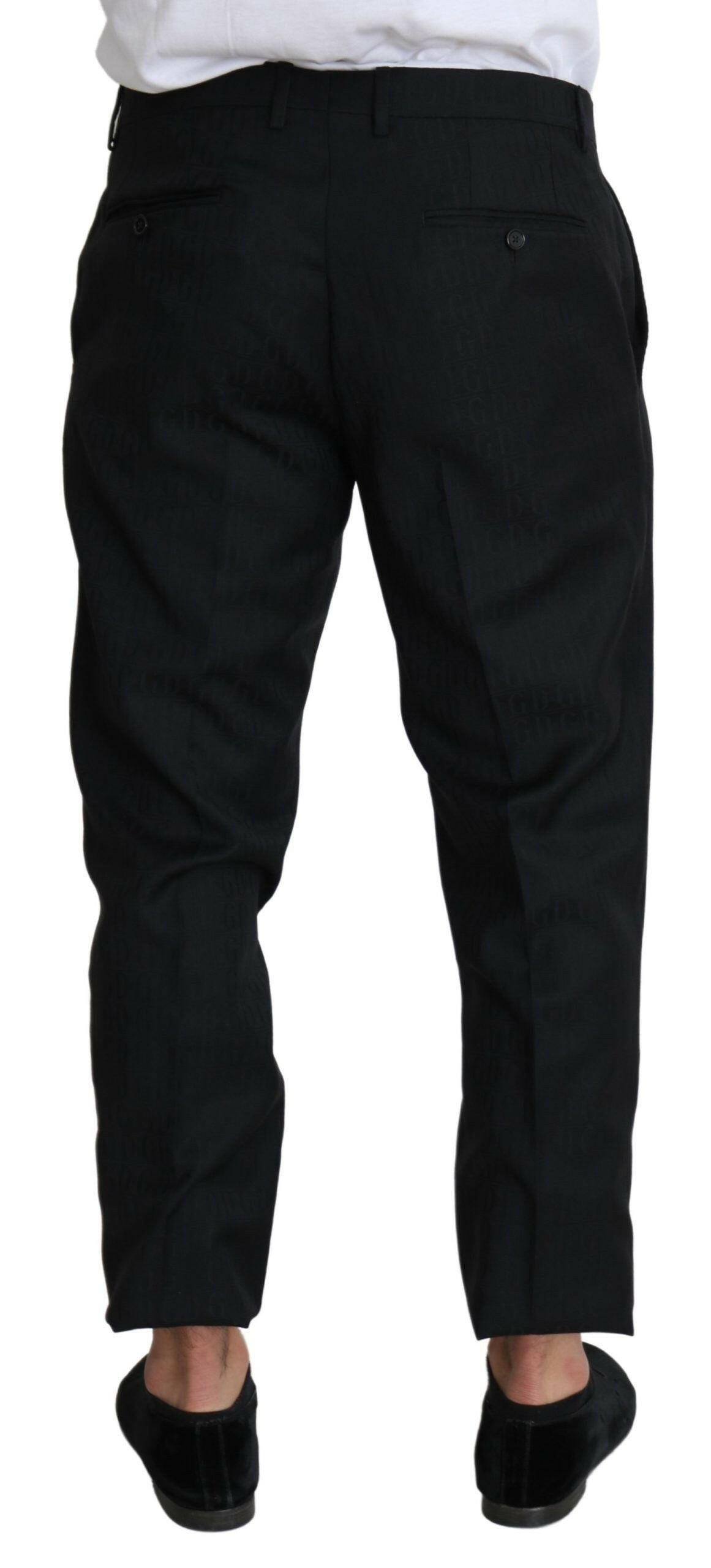 Dolce & Gabbana Black Wool Skinny Cropped Trouser Dress -   -  Dolce & Gabbana.