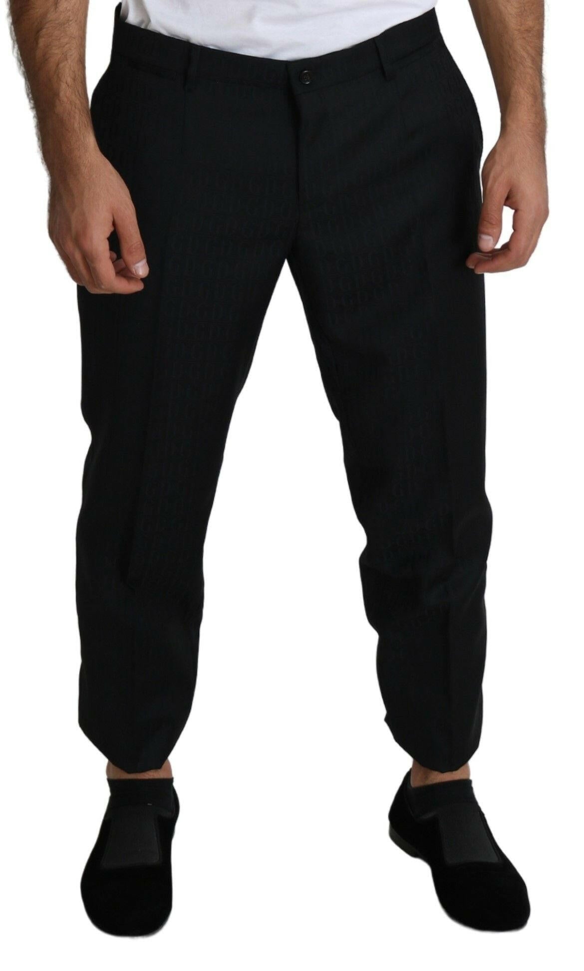 Dolce & Gabbana Black Wool Skinny Cropped Trouser Dress -   -  Dolce & Gabbana.