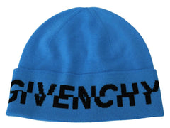 Givenchy Blue Wool Unisex Winter Warm Beanie Hat -   -  Givenchy.