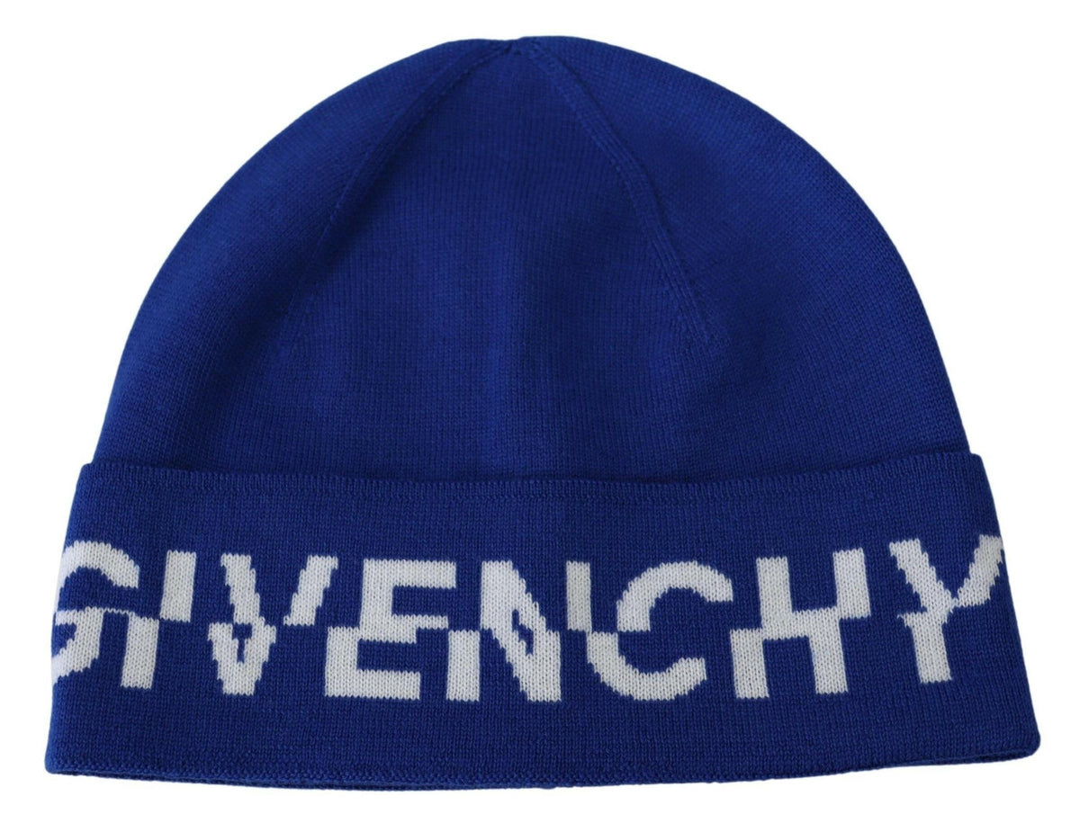 Givenchy Blue Wool Unisex Winter Warm Beanie Hat -   -  Givenchy.