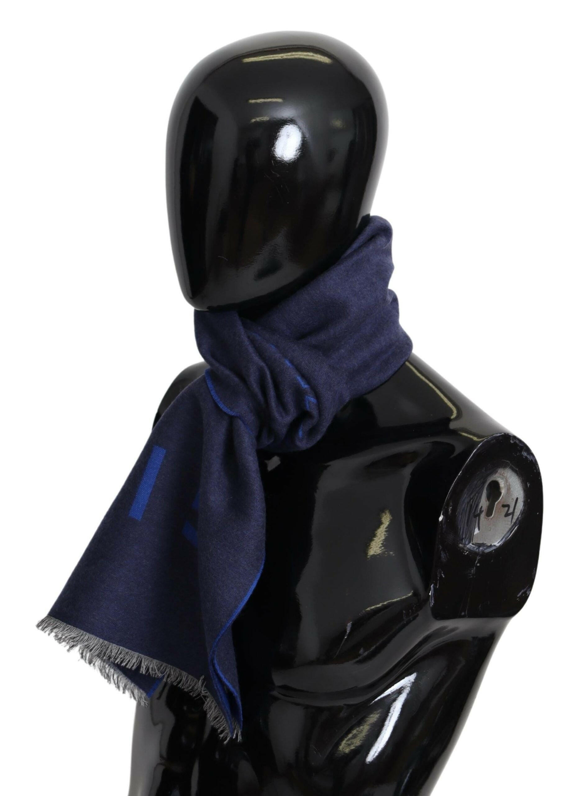 Givenchy Blue Wool Unisex Winter Warm  Scarf Wrap Shawl -   -  Givenchy.