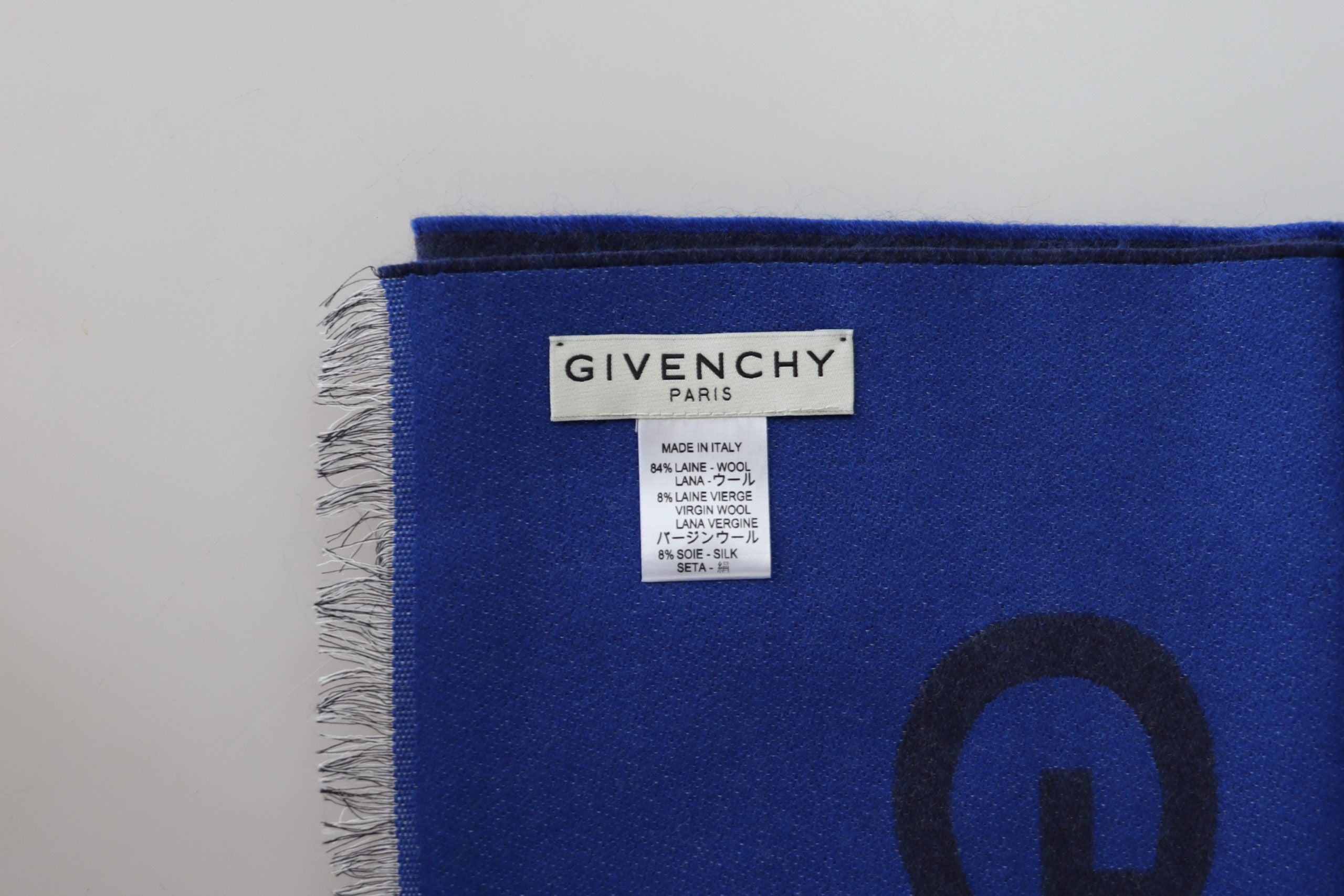 Givenchy Blue Wool Unisex Winter Warm  Scarf Wrap Shawl -   -  Givenchy.