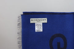 Givenchy Blue Wool Unisex Winter Warm  Scarf Wrap Shawl -   -  Givenchy.