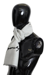 Givenchy Black White Wool Unisex Winter Warm Scarf Wrap Shawl -   -  Givenchy.