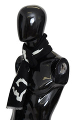 Givenchy Black White Wool Unisex Winter Warm Scarf Wrap Shawl -   -  Givenchy.