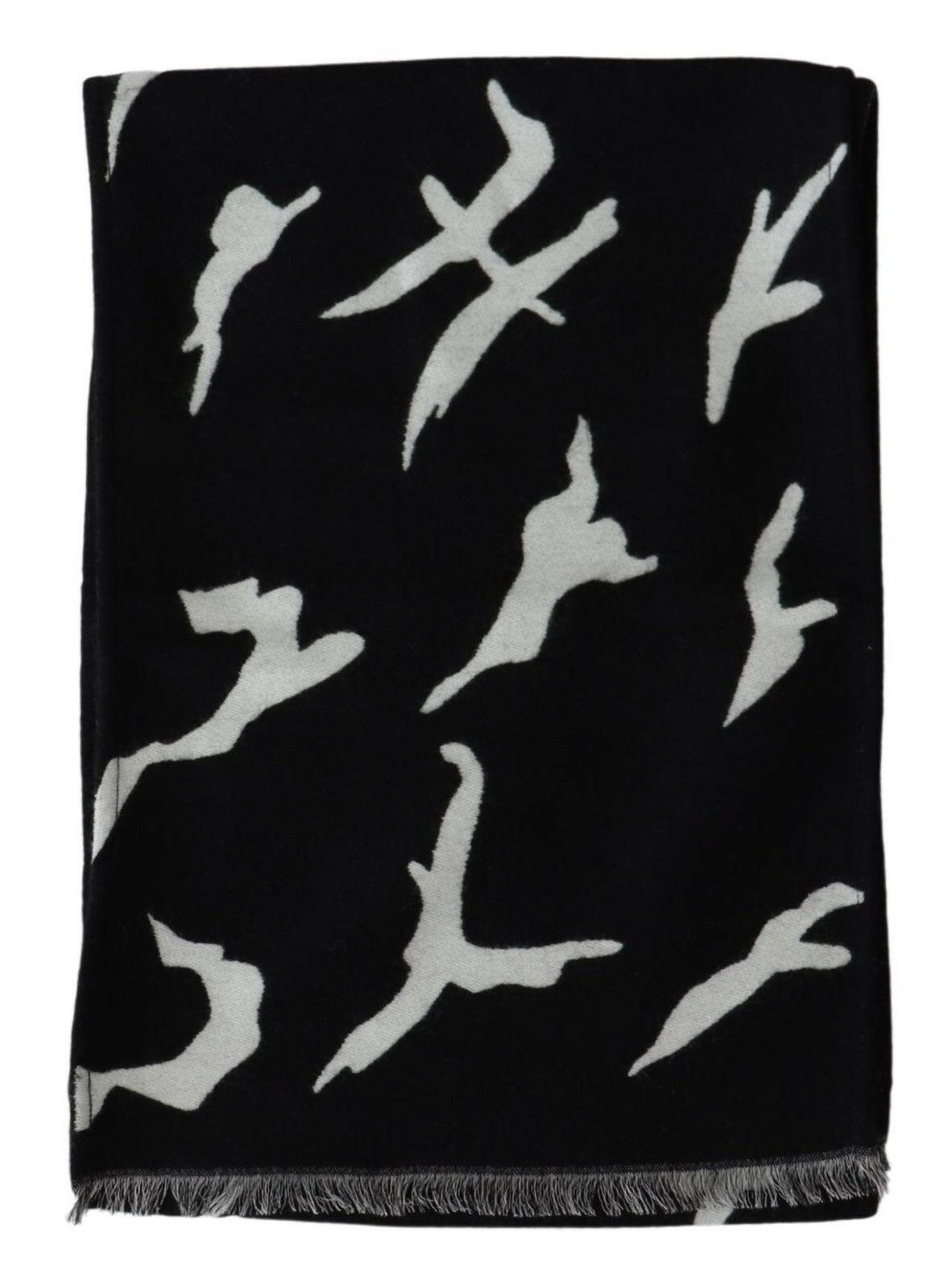 Givenchy Black White Wool Unisex Winter Warm Scarf Wrap Shawl -   -  Givenchy.