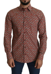 Dolce & Gabbana Red Printed Knight Formal Dress MARTINI Shirt -   -  Dolce & Gabbana.