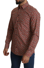 Dolce & Gabbana Red Printed Knight Formal Dress MARTINI Shirt -   -  Dolce & Gabbana.
