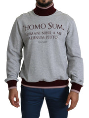 Dolce & Gabbana Gray Homo Sum Turtleneck Pullover Sweater -   -  Dolce & Gabbana.
