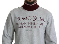 Dolce & Gabbana Gray Homo Sum Turtleneck Pullover Sweater -   -  Dolce & Gabbana.