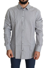 Dolce & Gabbana Black White Checkered GOLD Dress Cotton Shirt -   -  Dolce & Gabbana.