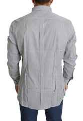Dolce & Gabbana Black White Checkered GOLD Dress Cotton Shirt -   -  Dolce & Gabbana.