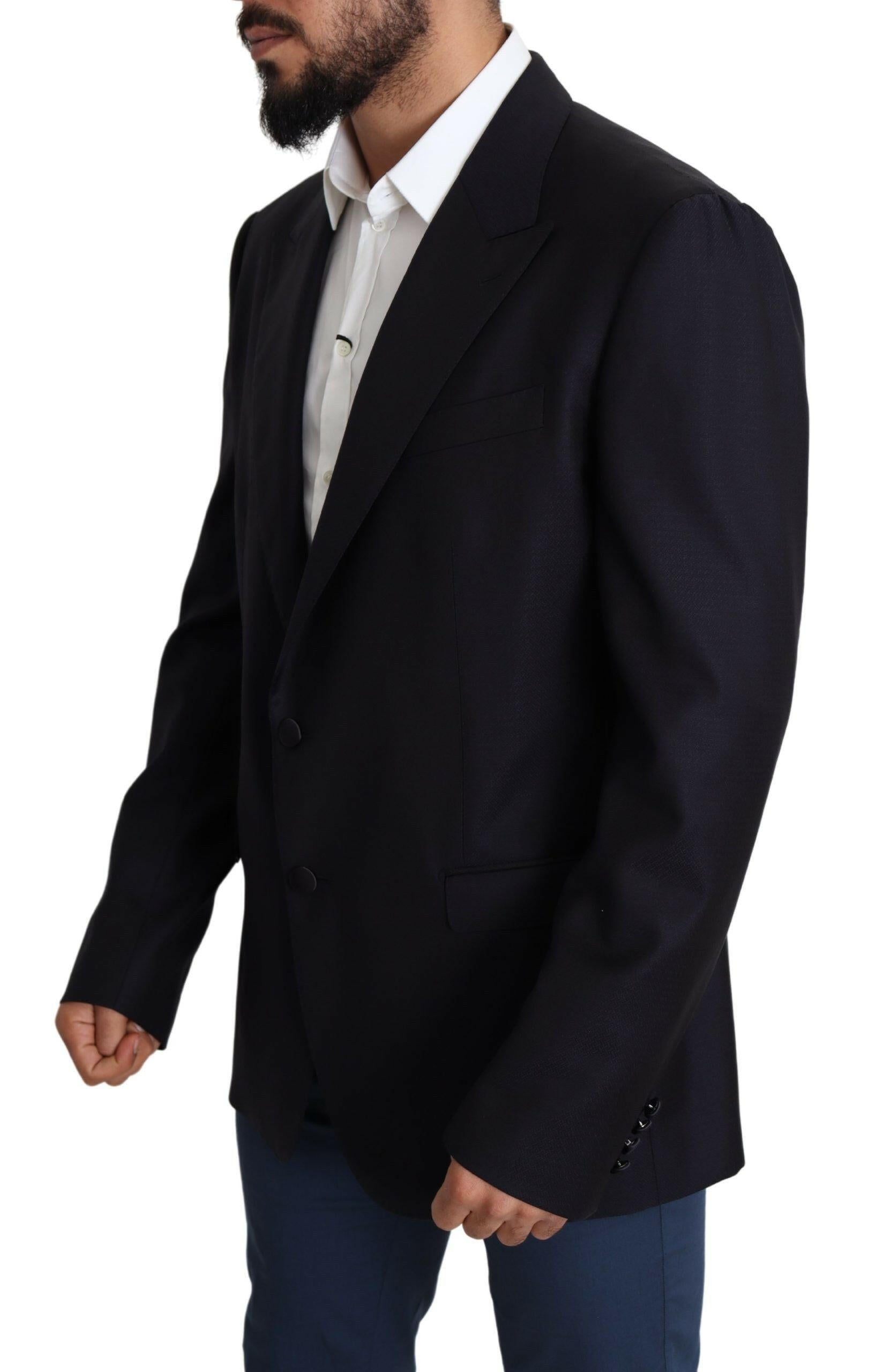 Dolce & Gabbana Black Wool Single Breasted NAPOLI Blazer -   -  Dolce & Gabbana.