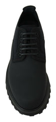 Dolce & Gabbana Black Rubberized Calfskin Chunky Derby Vulcano Shoes -   -  Dolce & Gabbana.