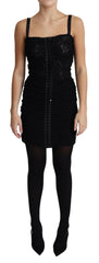 Dolce & Gabbana Black Lace Up Floral Corset Bustier Mini Dress -   -  Dolce & Gabbana.