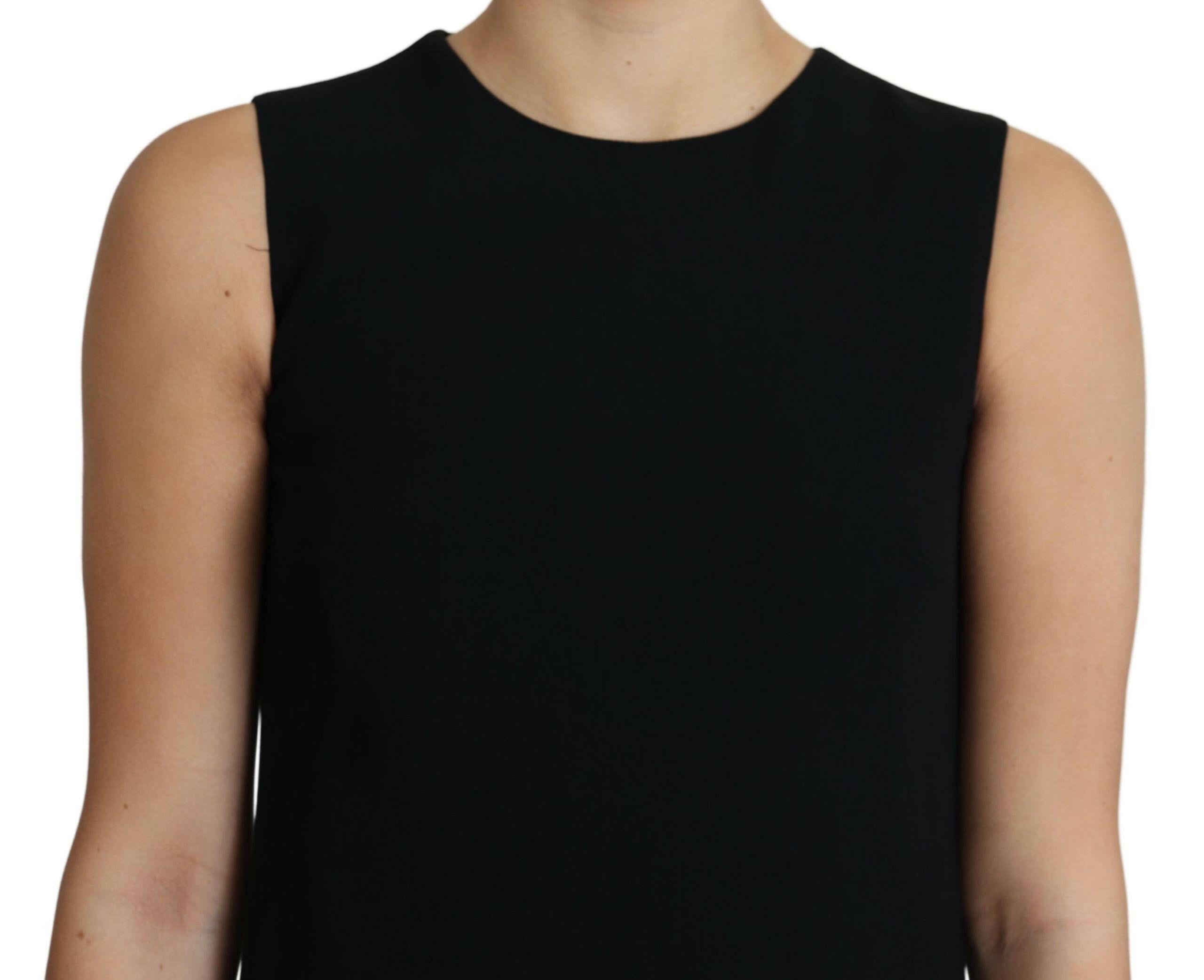 Dolce & Gabbana Black Viscose Stretch A-line Shift Mini Dress -   -  Dolce & Gabbana.