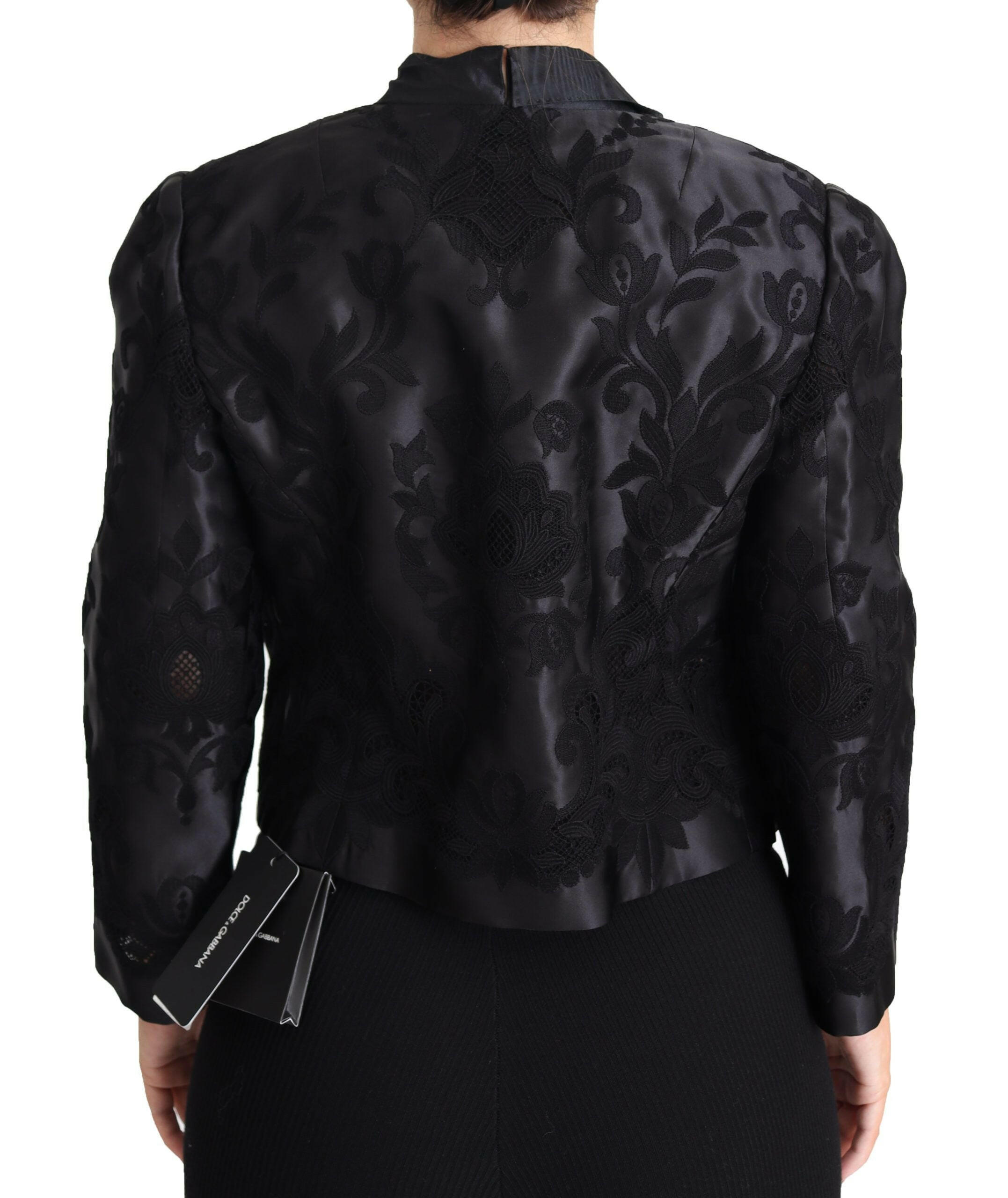 Dolce & Gabbana Black Lace Sheer Corset Organza Silk Jacket -   -  Dolce & Gabbana.