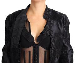 Dolce & Gabbana Black Lace Sheer Corset Organza Silk Jacket -   -  Dolce & Gabbana.