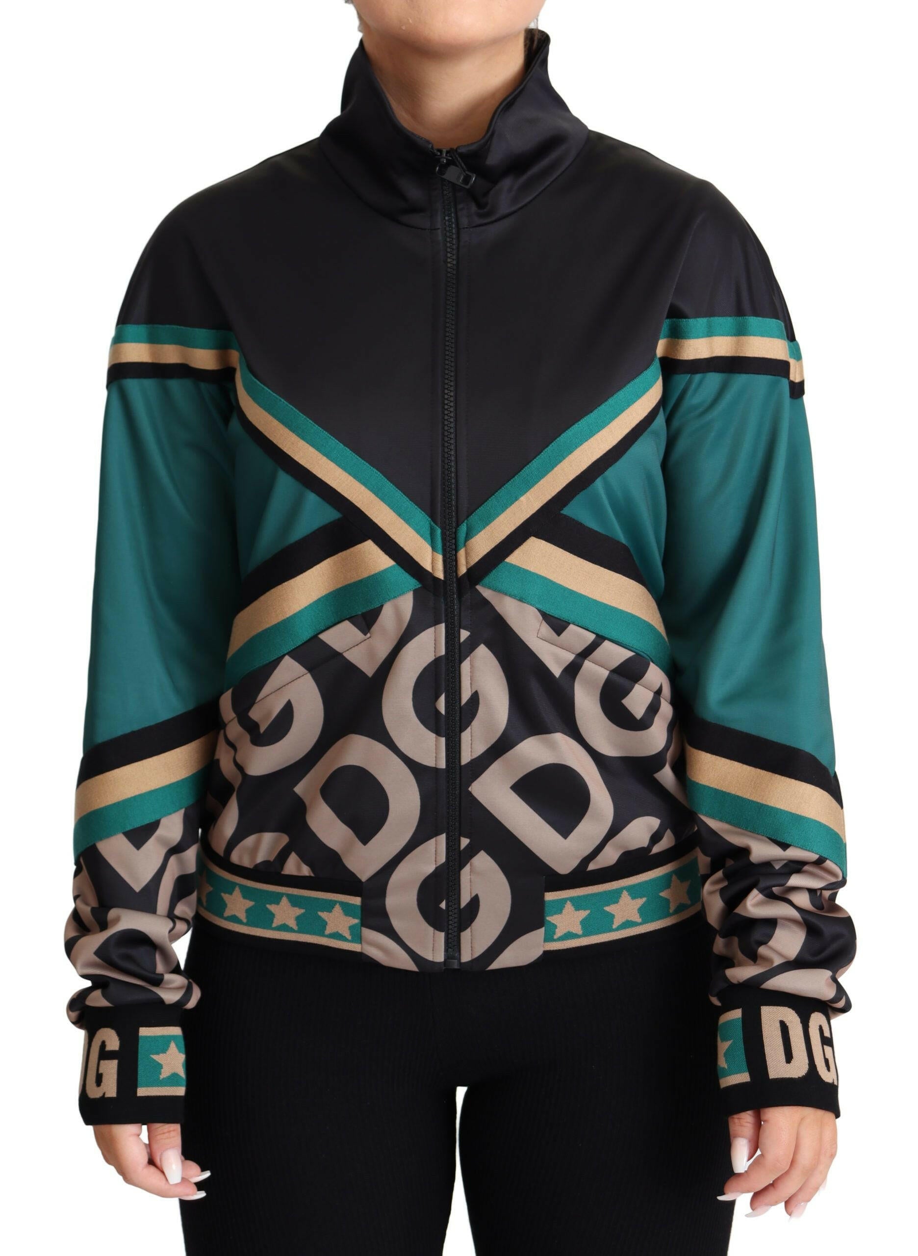 Dolce & Gabbana Multicolor DG Logo Mania Track Bomber Jacket -   -  Dolce & Gabbana.