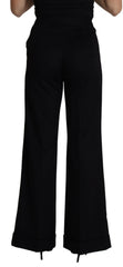 Dolce & Gabbana Black Cashmere Wide Leg Women Trouser Pants -   -  Dolce & Gabbana.