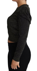 Dolce & Gabbana Black Gold Cropped Women Pullover Sweater -   -  Dolce & Gabbana.