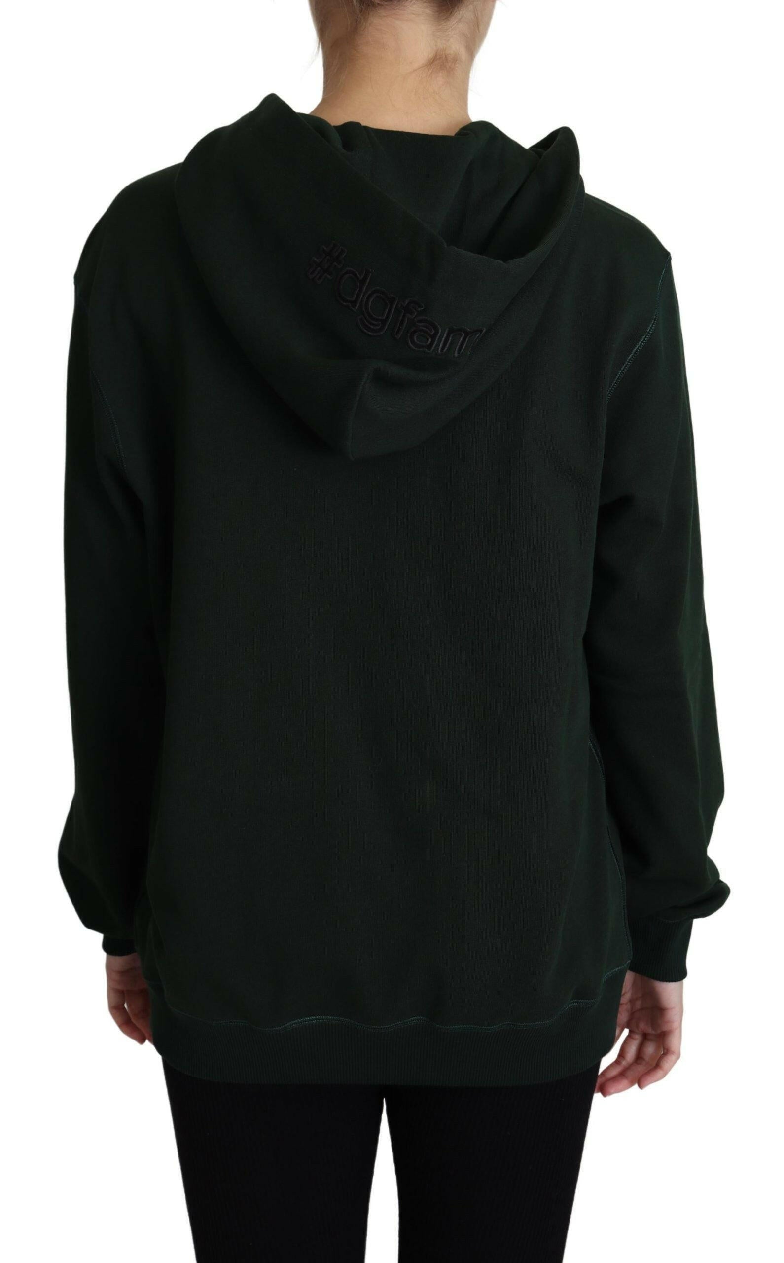 Dolce & Gabbana Dark Green Crown Embroidery Hoodie -   -  Dolce & Gabbana.