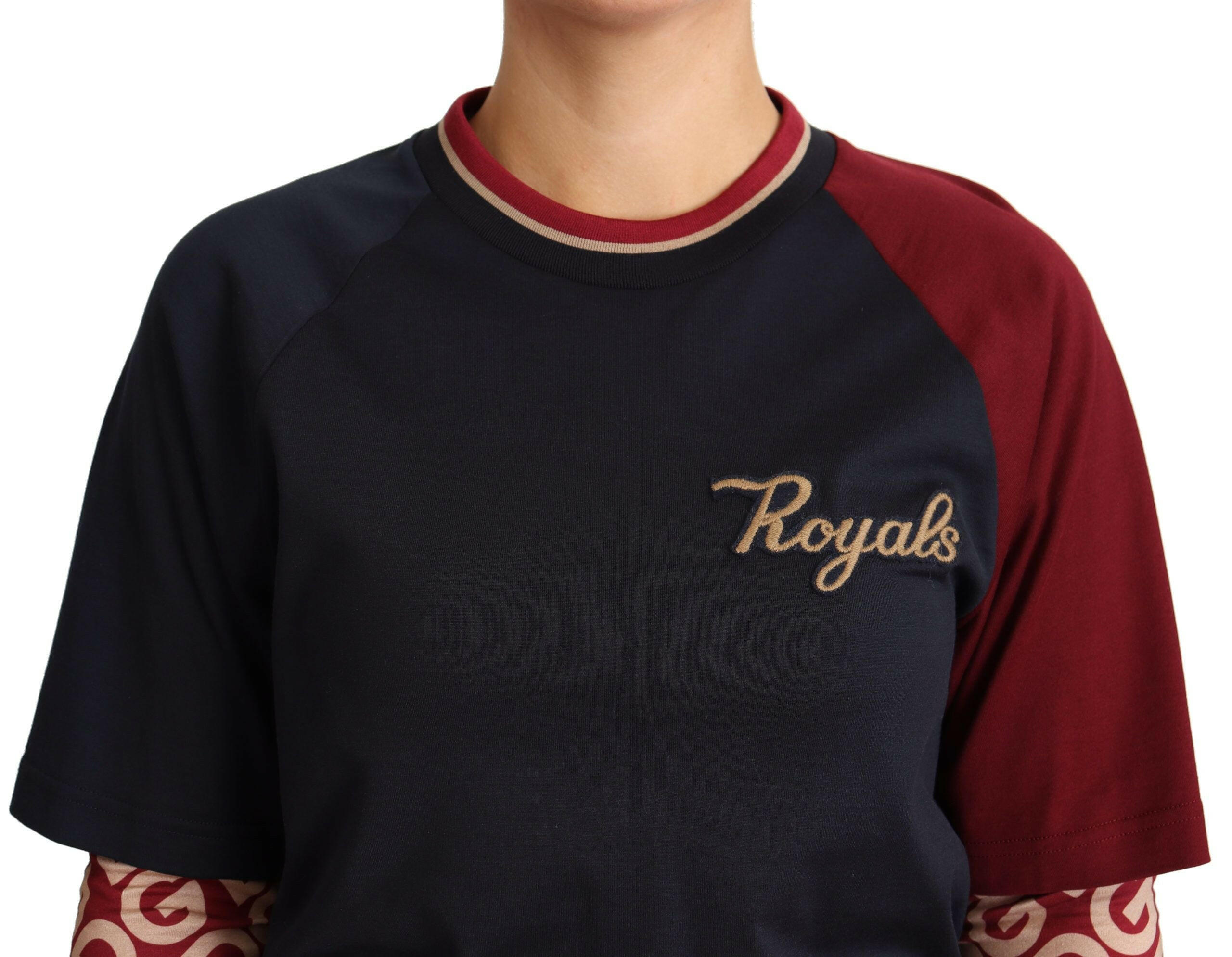 Dolce & Gabbana Multicolor Royals Crewneck Pullover Sweater -   -  Dolce & Gabbana.