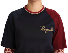 Dolce & Gabbana Multicolor Royals Crewneck Pullover Sweater -   -  Dolce & Gabbana.